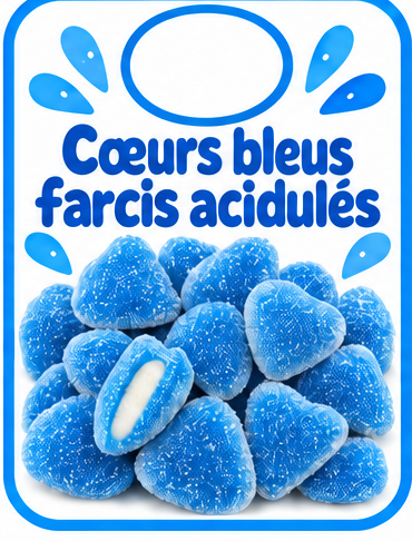 Cœurs Bleu Farcis Acidulés