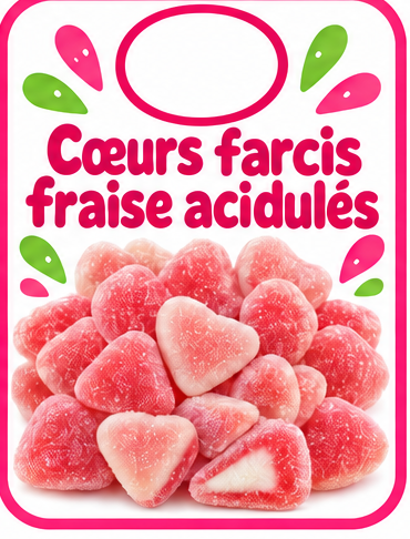 Cœurs Farcis Fraise Acidulés