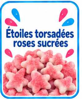 Étoiles Torsadées Rose Sucrées